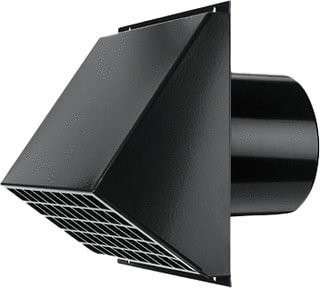 Duco - DucoFlex Buitenluchtschoepenrooster Mdv Zwart D180