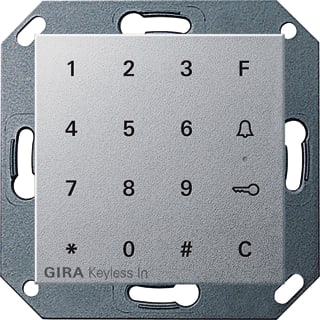Gira - Keyless IN Systeem 55 Toegangscontrolesysteem Bedelem Alu 55