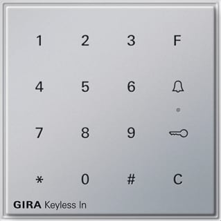Gira - Keyless IN TX44 Toegangscontrolesysteem Bedelem Keyls In Alu
