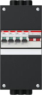 ABB - Hafonorm HM Groepenkast, geassembleerd Aardlek 30Ma 1F 2P 40A