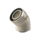 Ubbink - Ubifit Concentr. RGA/LTV hulpstuk 2 aansl. Bocht 45Gr Pp/Ks 60/100 Wt