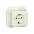 Gira - Opbouw Wandcontactdoos (WCD schakelmat.) Schuko + K/P Opb Cr.W