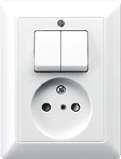 Jung - AS500 Combinatie schakelaar/wcd Comb Serie/Wcd Z/A Alp As