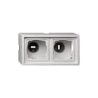Gira - F100 Opbouwbak inbouwschakelmateriaal Opbouwbak 2-Vd Zwg