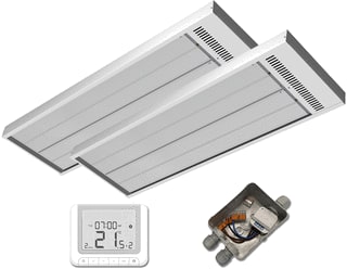 Etherma - Infrarood stralingspaneel Irverw Werkplk Set 1600W