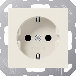 Jung - AS RANGE Wandcontactdoos (WCD schakelmat.) wcd. a(s)500 wit met r/a