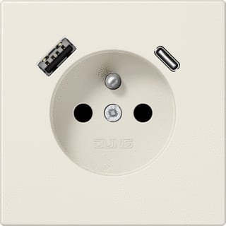 Jung - LS RANGE Wandcontactdoos (WCD schakelmat.) wcd+lader ls wt pen+c