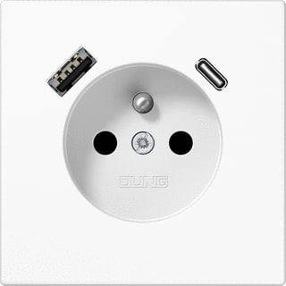 Jung - LS RANGE Wandcontactdoos (WCD schakelmat.) Wcd Frans/Belgisch Usb