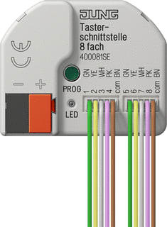 Jung - Binaire ingang bussysteem Knx Interface 8-Vd Secure