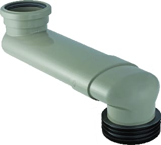 Geberit - PE Fitting met 2 aansluitingen Sprong Bocht 90/110