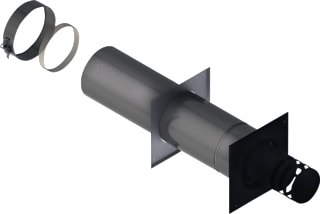 DRU - RVS 150/100 Rookgasmuurdoorvoer Geveldoorvoer