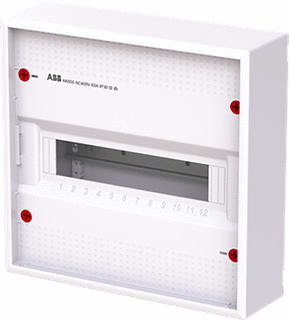 ABB - AK600 Groepenkast, leeg Instkst 12M 1R Z Deur