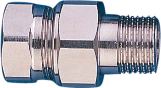 Herz - Radiatorkoppeling 1" recht nikkel