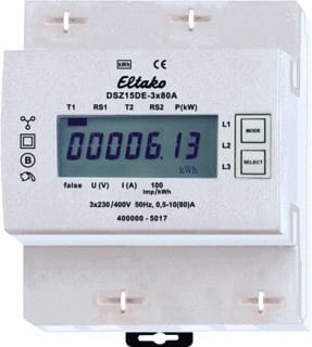 Eltako - 15-serie Elektriciteitsmeter Kwhm Dsz15De-3X80A