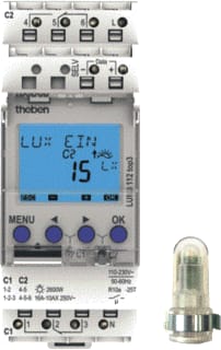 Theben - Luna Schemerschakelaar voor DIN-rail Schemschak Inb Sens 2Kan