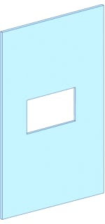 Schneider Electric - Frontplaat voor kast/lessenaar prisma afdpl ezc250/650 4m