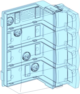 Schneider Electric - Comp. v. uitbouw kast/lessenaar Voed Nsx/Cvs/Ins/Inv 250 4P