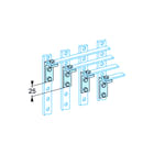 Schneider Electric - Comp. v. uitbouw kast/lessenaar koperen hoekbeug 250a   ds4