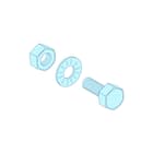 Schneider Electric - Comp. v. uitbouw kast/lessenaar bouten m6x20/rail 5mm ds20