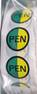 ABB - Hafonorm Tekststrookblad Pen Stickers 71312 Ds1000