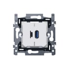 Niko - Wandcontactdoos (WCD schakelmat.) Wcd Dub Usb A/C Sok 60X71