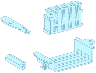 Schneider Electric - Stroomrailsteun powerclip accessoires 630a