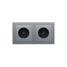 Hager Berker - Q.3 Wandcontactdoos (WCD schakelmat.) Wcd Ra 2V 47206094 Alu