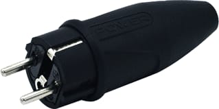 Power - SOLID Geaarde stekker Stek 16A Rubber