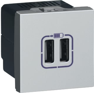 Legrand - Mosaic USB-voeding Usblader C Alu