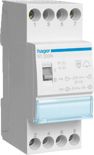 Hager - VISION Beltransformator 8Va 230/8 St303N
