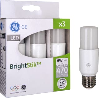 GE - LED-lamp bail brightstik e27 6w/865 ds3
