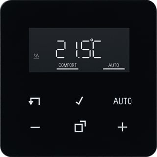 Jung - CD RANGE Ruimteklokthermostaat displ stnd rtherm cd zw
