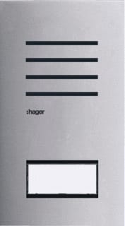 Hager - Elcom Drukknoppaneel deurcommunicatie Deurstat. 1Knop 2Dr