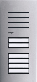 Hager - Elcom Drukknoppaneel deurcommunicatie deurstat. 6knop 2dr