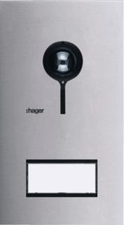 Hager - Elcom Drukknoppaneel deurcommunicatie Deurstat. 1Knop 2Dr