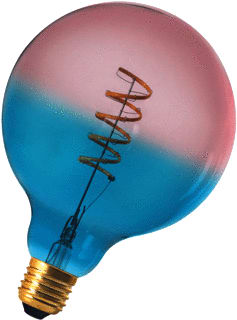 Bailey - Colour LED-lamp colr globe e27 4w bl/pi