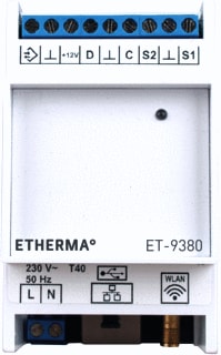 Etherma - EFROST ET-9300 Ruimtetemperatuurregelaar modulair interngateway et-9300+ant