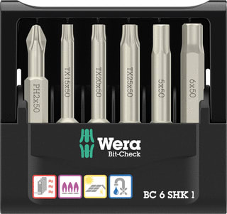 Wera - Bitset Bit-Check 6 Shk 1 Sb 6Dlg