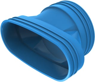 Wavin - Ventiza Verloop luchtkanaal Verloop Bl 195X125 M/M Stl
