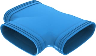 Wavin - Ventiza T en Y-stuk rond luchtkanaal Pvc Vent T-Stuk 90 235X235
