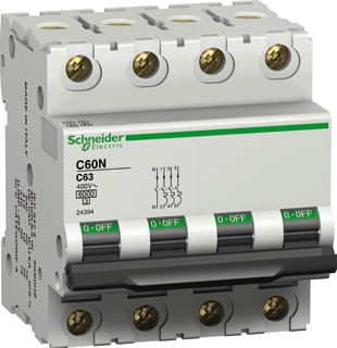 Schneider Electric Merlin Gerin - C60 N Installatieautomaat autom 6ka c60n 1a-c 3p+n