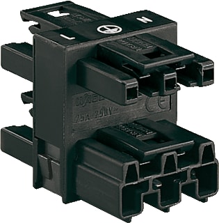 Wago - Winsta Midi 770 Comp. verd. insteekb. gebouwinstal. Verdeler 1M-3F 3P Zw