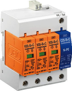 OBO - V25 280 Netoverspanningsbeveiliging Oversp V25B+C/3+Npe-Fs