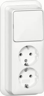 Gira - Opbouw Combinatie schakelaar/wcd Comb Wis/2V Zwt
