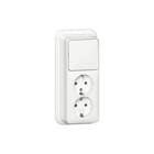 Gira - Opbouw Combinatie schakelaar/wcd Comb Wis/2V Zwt