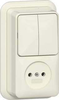Gira - Opbouw Combinatie schakelaar/wcd Comb Serie/Wcd Z/Ra 2-P K