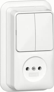 Gira - Opbouw Combinatie schakelaar/wcd Comb Serie/Wcd Z/Ra 2-P K
