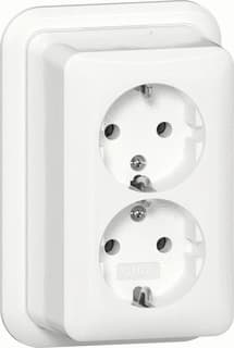 Gira - Opbouw Wandcontactdoos (WCD schakelmat.) Wcd Contactdoos 2-V Zwt