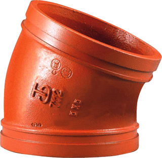 VSH - Shurjoint 7112 Fitting met 2 aansluitingen Groef Bcht 22,5Mm 60,3Ornj