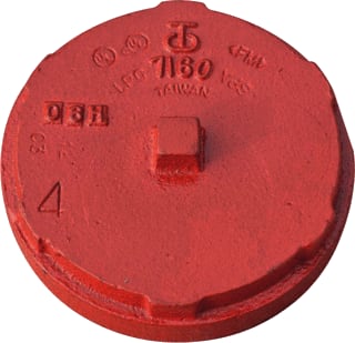 VSH - Shurjoint 7160 Fitting met 1 aansluiting Groef Eindkap M 60,3 Rood